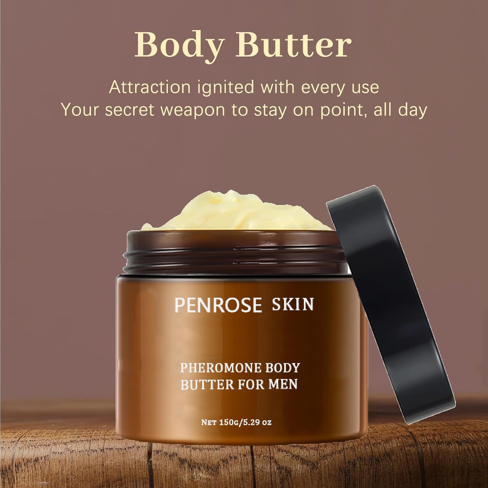 PENROSE Skin Pheromone Body Butter for Men, Cologne-Infused